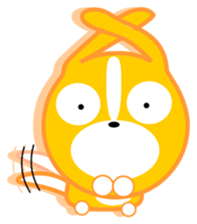 Pink girl and dog bark sticker #5631618