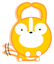 Pink girl and dog bark sticker #5631619