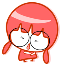 Pink girl and dog bark sticker #5631620