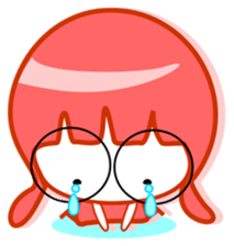 Pink girl and dog bark sticker #5631621