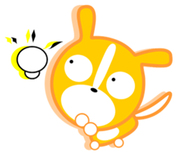 Pink girl and dog bark sticker #5631625