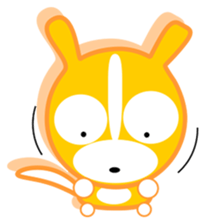 Pink girl and dog bark sticker #5631626