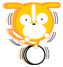 Pink girl and dog bark sticker #5631627