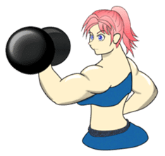 Beautiful Muscle Girl sticker #5932201