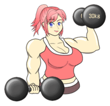 Beautiful Muscle Girl sticker #5932203