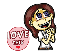 Jaidee love to chat English sticker #6035594