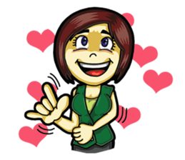 Jaidee Office Worker English sticker #6153016