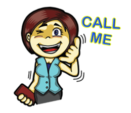 Jaidee Office Worker English sticker #6153017