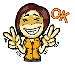 Jaidee Office Worker English sticker #6153021