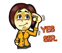 Jaidee Office Worker English sticker #6153031