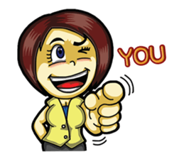 Jaidee Office Worker English sticker #6153034