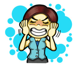 Jaidee Office Worker English sticker #6153037