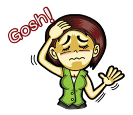 Jaidee Office Worker English sticker #6153042