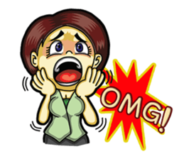 Jaidee Office Worker English sticker #6153044