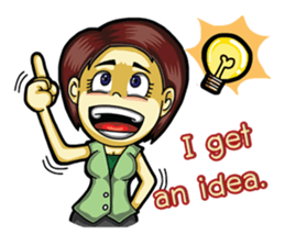 Jaidee Office Worker English sticker #6153046