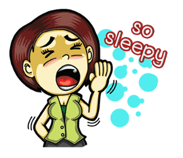 Jaidee Office Worker English sticker #6153048