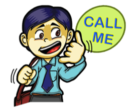 Undaa Office Worker English sticker #6153377