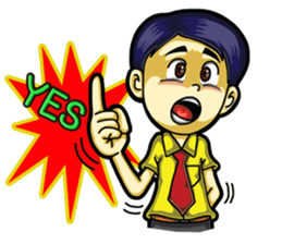 Undaa Office Worker English sticker #6153380