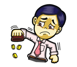 Undaa Office Worker English sticker #6153389