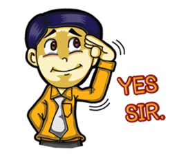 Undaa Office Worker English sticker #6153391