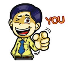 Undaa Office Worker English sticker #6153394