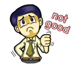 Undaa Office Worker English sticker #6153410