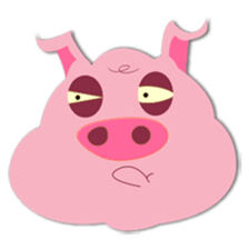 Puffy Pig sticker #6229877