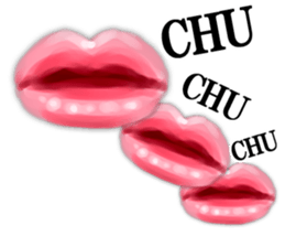 Pink lips! sticker #6311962