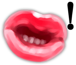 Pink lips! sticker #6311992