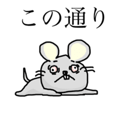 Timid mouse and rabbit wearing a tie sticker #6356927