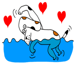 Of calico dog santaro2 sticker #6504209