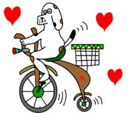 Of calico dog santaro2 sticker #6504210