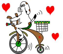 Of calico dog santaro2 sticker #6504210