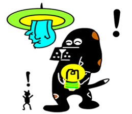 Of calico dog santaro2 sticker #6504214