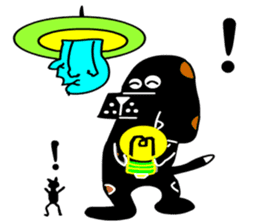 Of calico dog santaro2 sticker #6504214