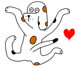 Of calico dog santaro2 sticker #6504215