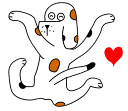 Of calico dog santaro2 sticker #6504215
