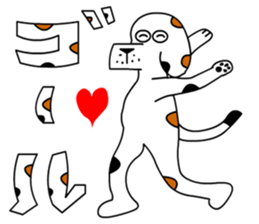 Of calico dog santaro2 sticker #6504216
