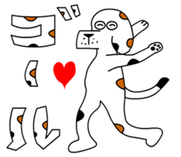 Of calico dog santaro2 sticker #6504216