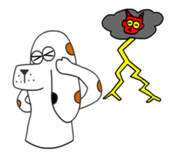 Of calico dog santaro2 sticker #6504218