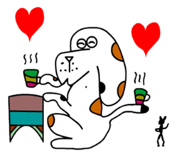 Of calico dog santaro2 sticker #6504219