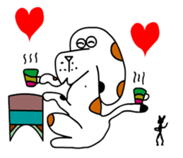 Of calico dog santaro2 sticker #6504219