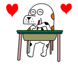 Of calico dog santaro2 sticker #6504225