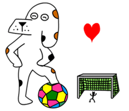 Of calico dog santaro2 sticker #6504226