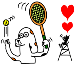 Of calico dog santaro2 sticker #6504227