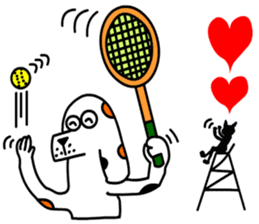 Of calico dog santaro2 sticker #6504227