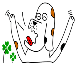 Of calico dog santaro2 sticker #6504228