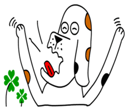 Of calico dog santaro2 sticker #6504228