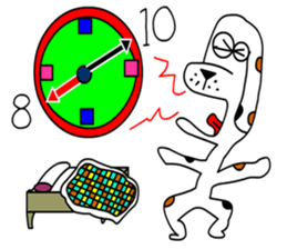 Of calico dog santaro2 sticker #6504229