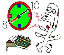 Of calico dog santaro2 sticker #6504229